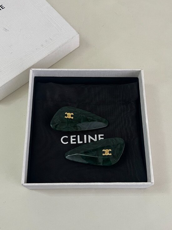 ?Celine hair clips are simple, versatile, and timeless.